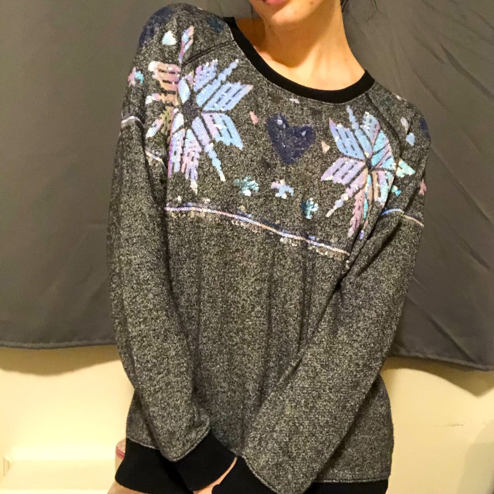 Glittery Snowflakes Sweater